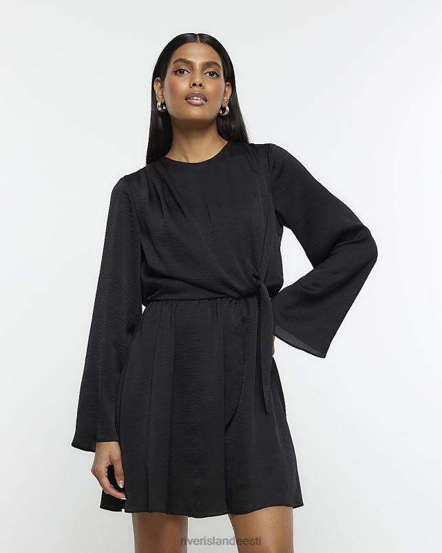 kehakate must naised River Island ees sõlmega minikleit 44TLL835