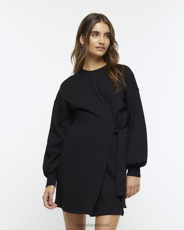 kehakate must naised River Island küljes lipsuga minikleit 44TLL134