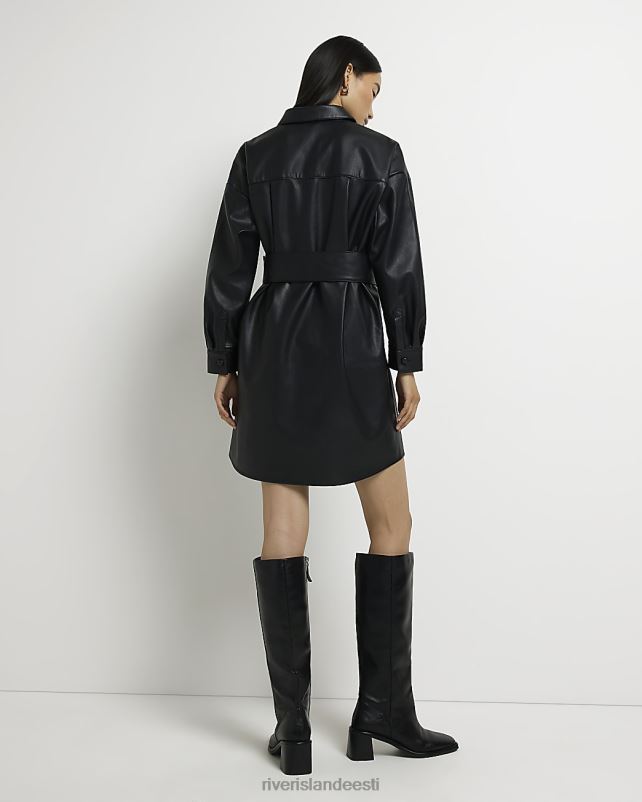 kehakate must naised River Island kunstnahast minisärkkleit 44TLL3816