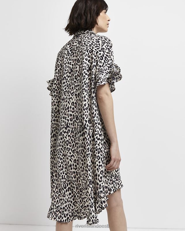 kehakate must naised River Island leopardimustriline minisärkkleit 44TLL2194