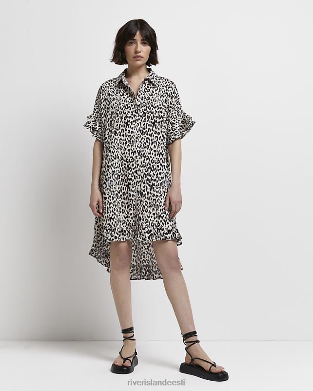 kehakate must naised River Island leopardimustriline minisärkkleit 44TLL2194