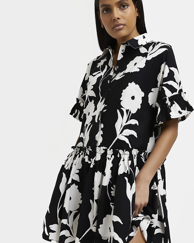 kehakate must naised River Island lilleline minisärkkleit 44TLL5005