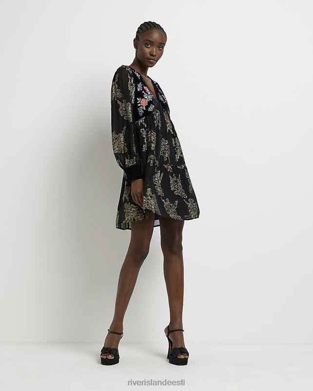 kehakate must naised River Island lilletikandiga minikleit 44TLL4971