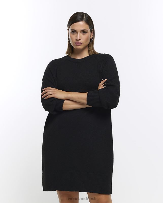 kehakate must naised River Island lisaks pikkade varrukatega minikleit 44TLL2224