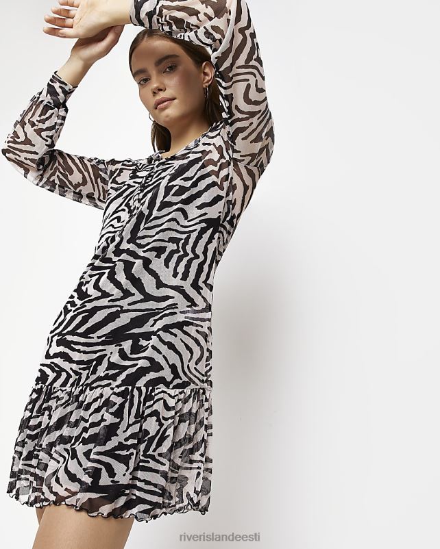 kehakate must naised River Island loomamustriga minisärkkleit 44TLL5047