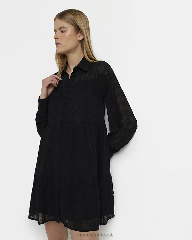 kehakate must naised River Island mini särk kleit 44TLL2140