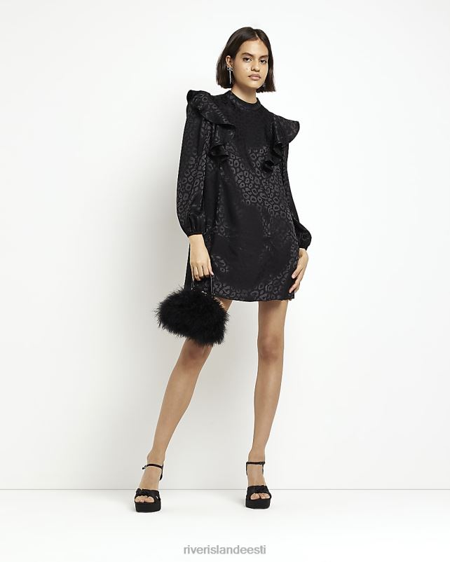 kehakate must naised River Island minikleit žakaarmassiga 44TLL1998