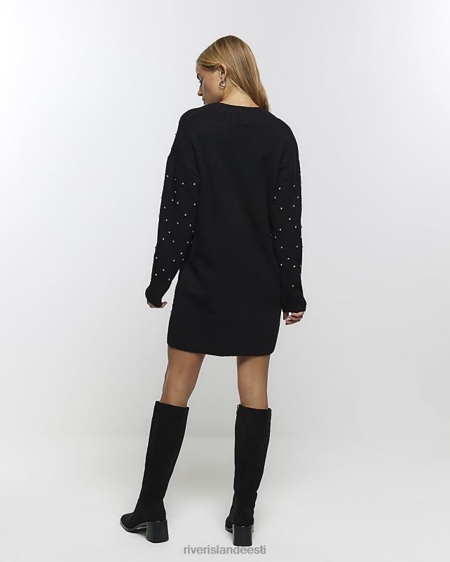 kehakate must naised River Island minikleit diamante kampsuniga 44TLL632