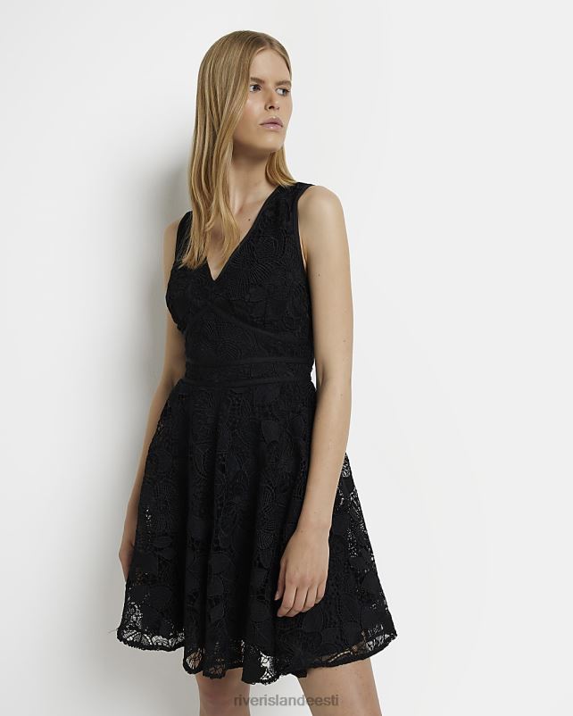 kehakate must naised River Island pitsist minikleit 44TLL2097