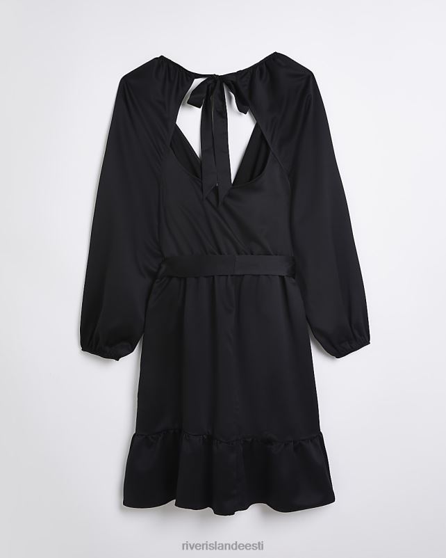 kehakate must naised River Island pluss satiinkattega minikleit 44TLL2261