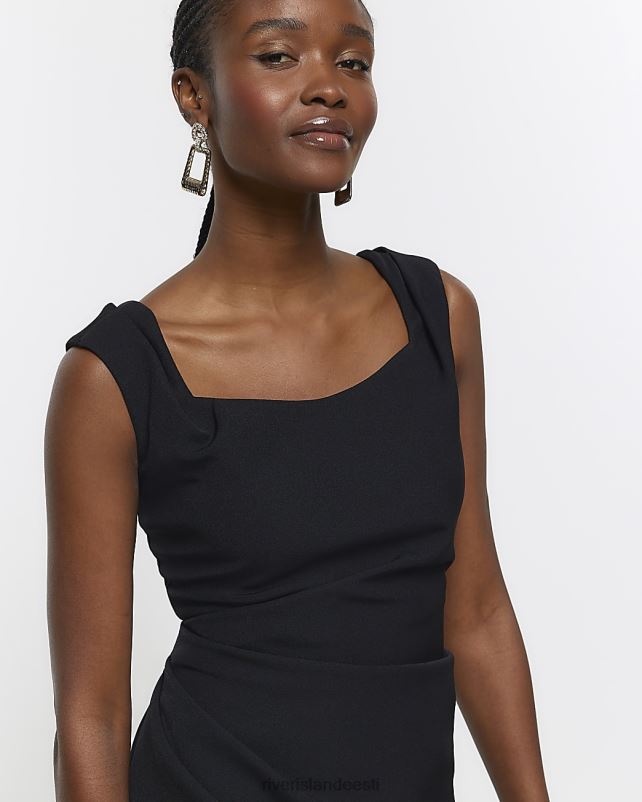 kehakate must naised River Island rusuv bodycon minikleit 44TLL560