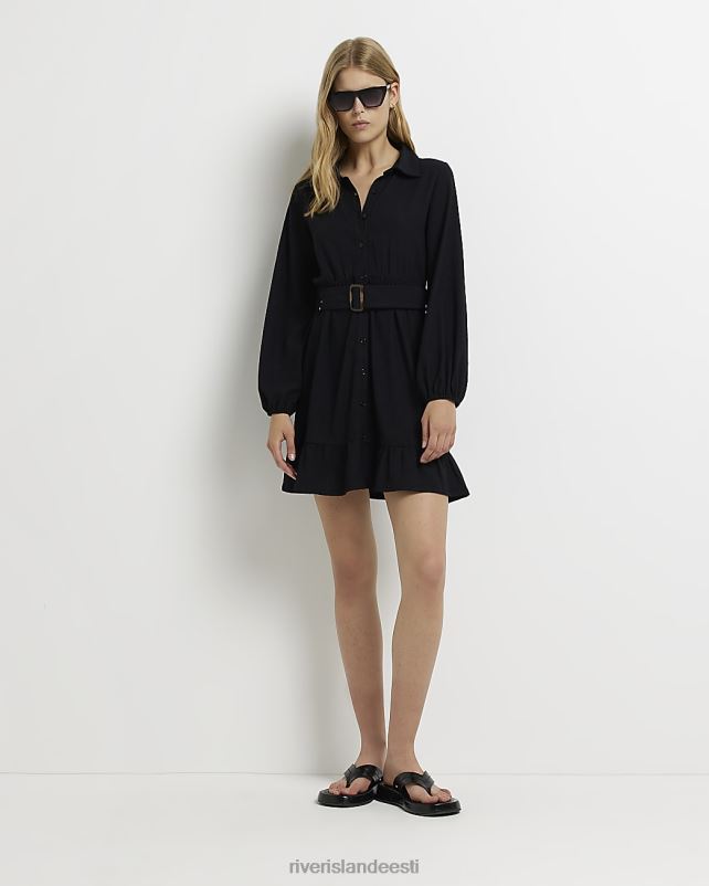 kehakate must naised River Island satiinist minisärkkleit 44TLL2089