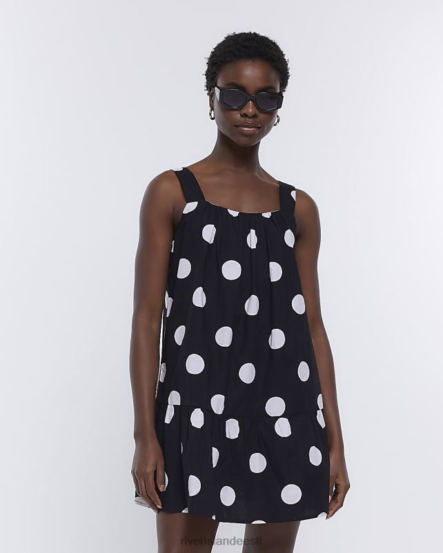 kehakate must naised River Island spot swing minikleit 44TLL1569