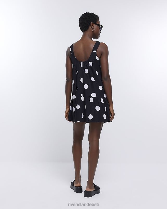 kehakate must naised River Island spot swing minikleit 44TLL1569