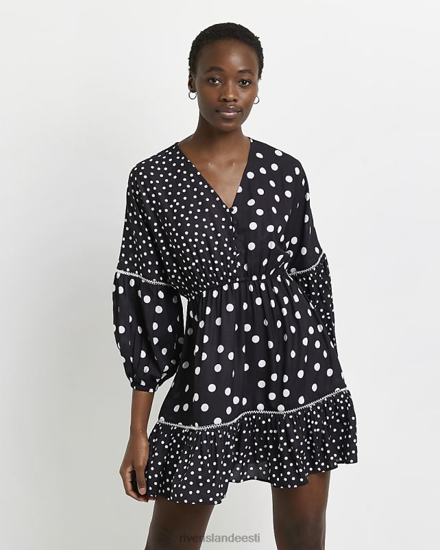 kehakate must naised River Island täpiline minikleit 44TLL2180