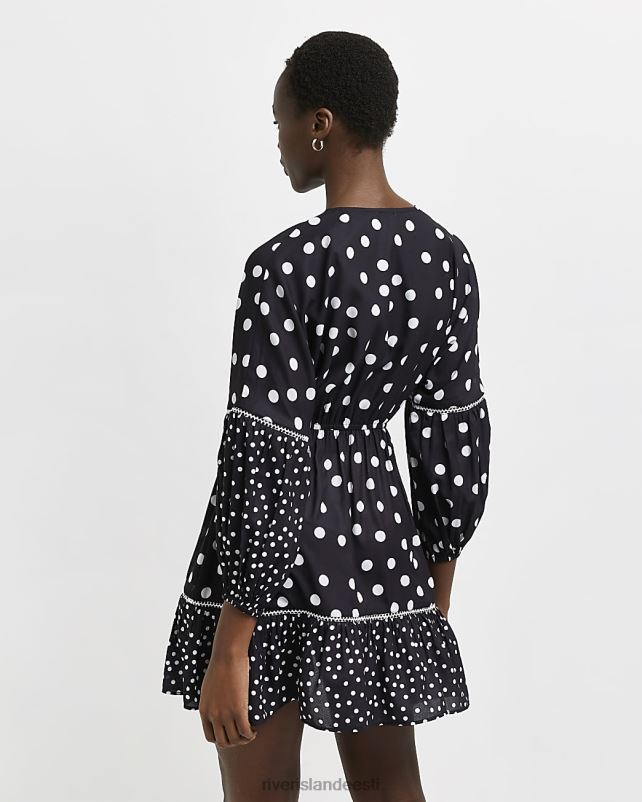 kehakate must naised River Island täpiline minikleit 44TLL2180