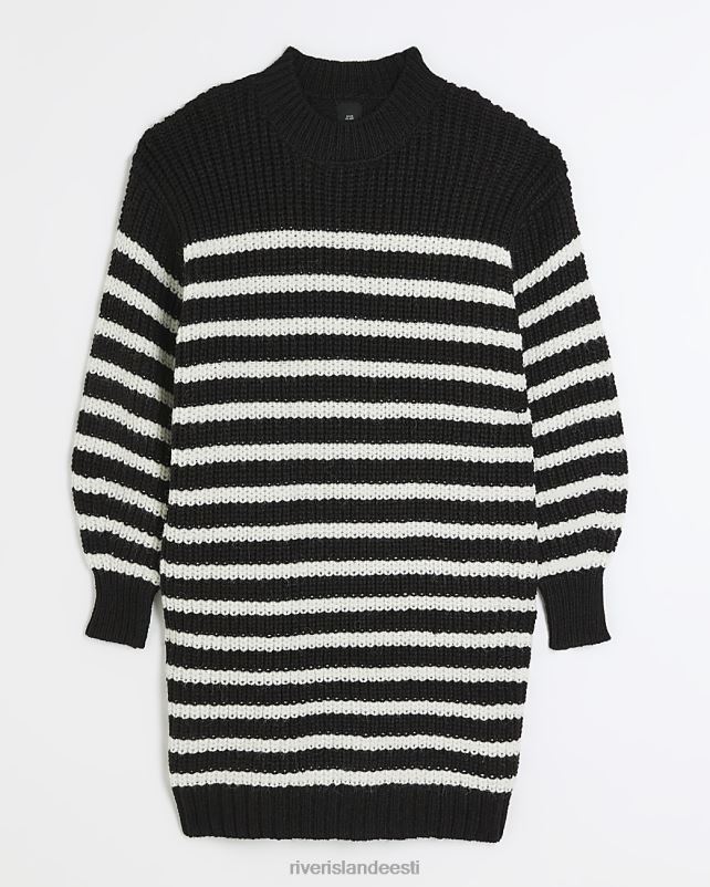 kehakate must naised River Island triibuline kampsun minikleit 44TLL4112