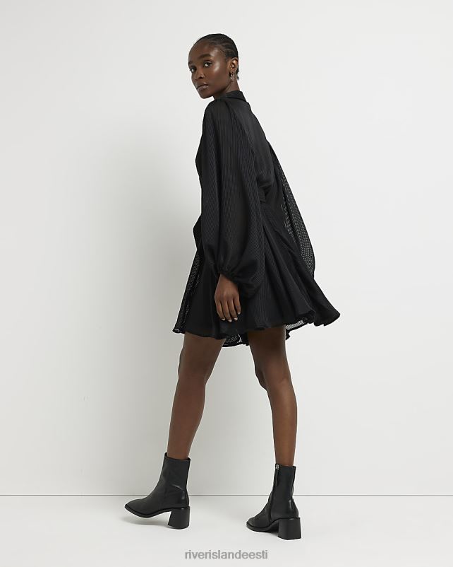 kehakate must naised River Island vööga minisärkkleit 44TLL1785