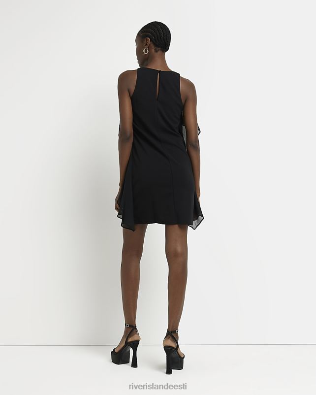 kehakate must naised River Island varrukateta sasiga mini vahetuskleit 44TLL1783