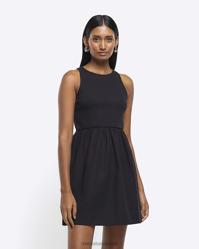 kehakate must naised River Island varrukateta swing minikleit 44TLL1763