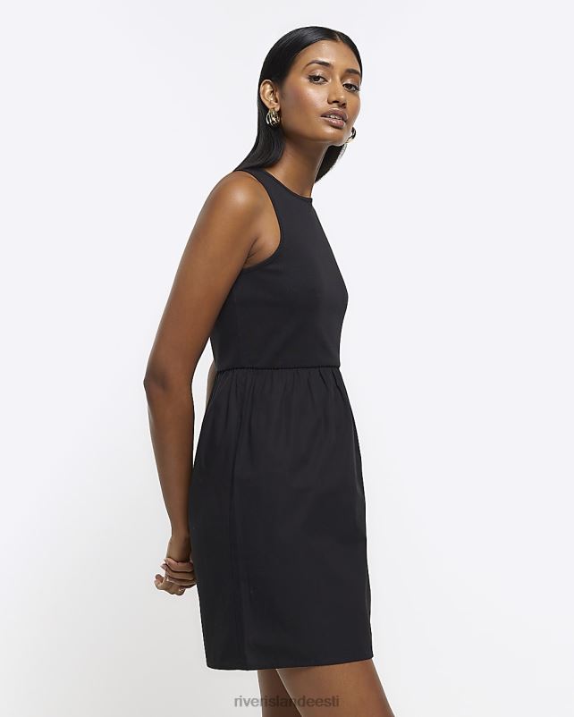 kehakate must naised River Island varrukateta swing minikleit 44TLL1763