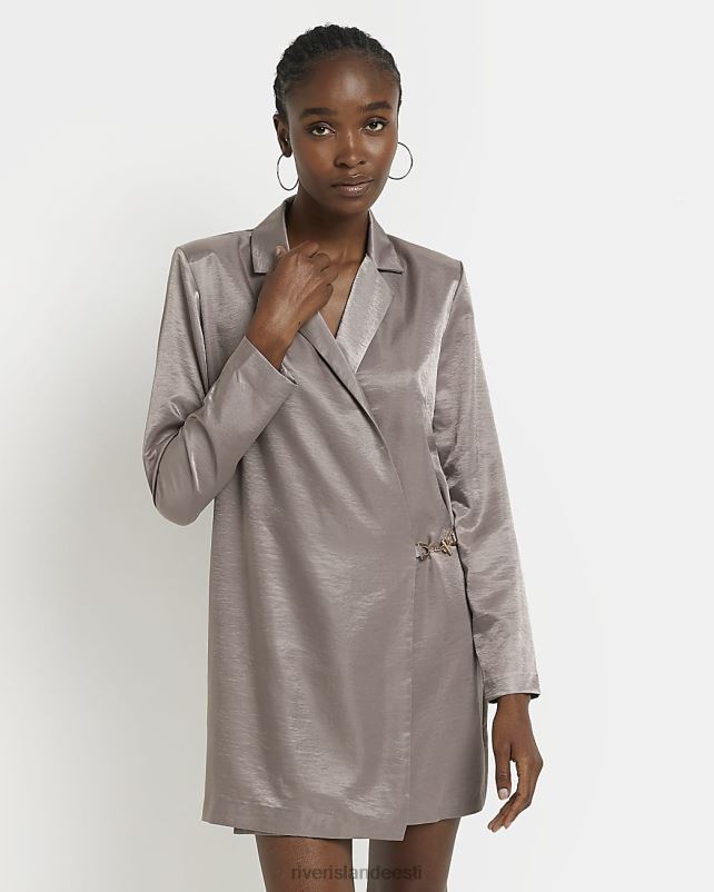 kehakate pronksist naised River Island satiinist mini bleiserkleit 44TLL2043