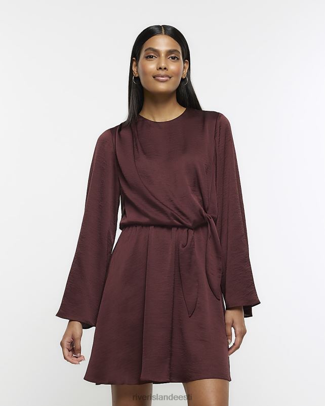 kehakate pruun naised River Island ees sõlmega minikleit 44TLL836