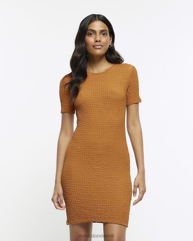 kehakate pruun naised River Island tekstuuriga bodycon minikleit 44TLL1103