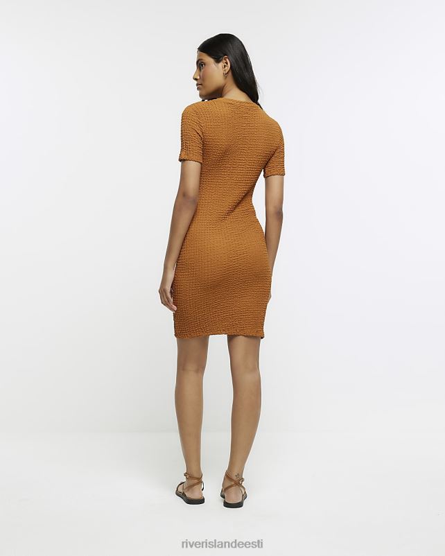 kehakate pruun naised River Island tekstuuriga bodycon minikleit 44TLL1103
