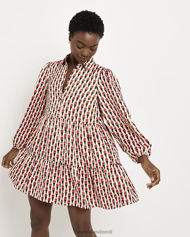 kehakate punane naised River Island prindiga minisärkkleit 44TLL2164