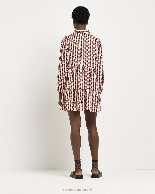 kehakate punane naised River Island prindiga minisärkkleit 44TLL2164