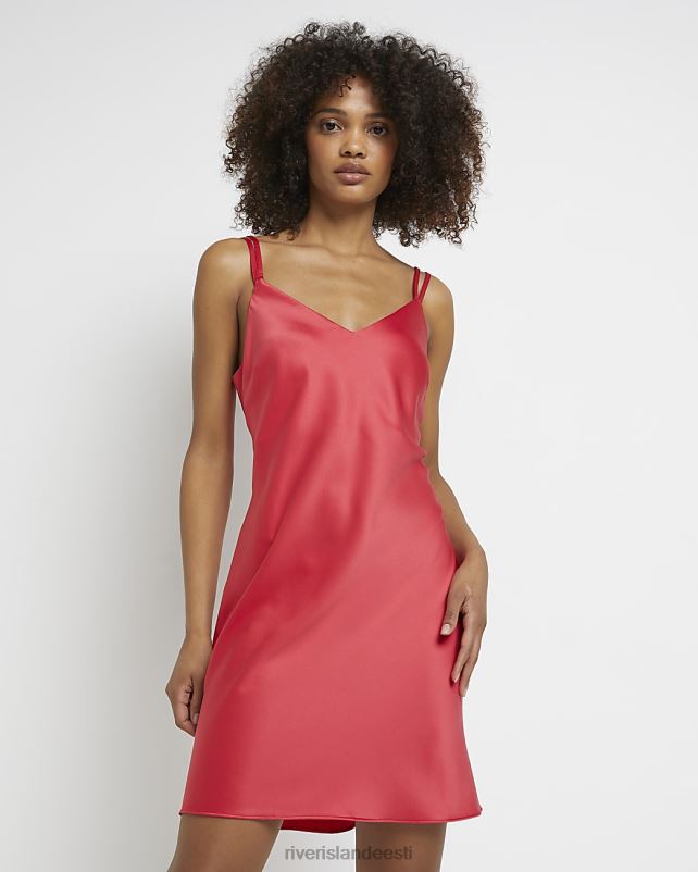 kehakate punane naised River Island satiinist slip minikleit 44TLL441