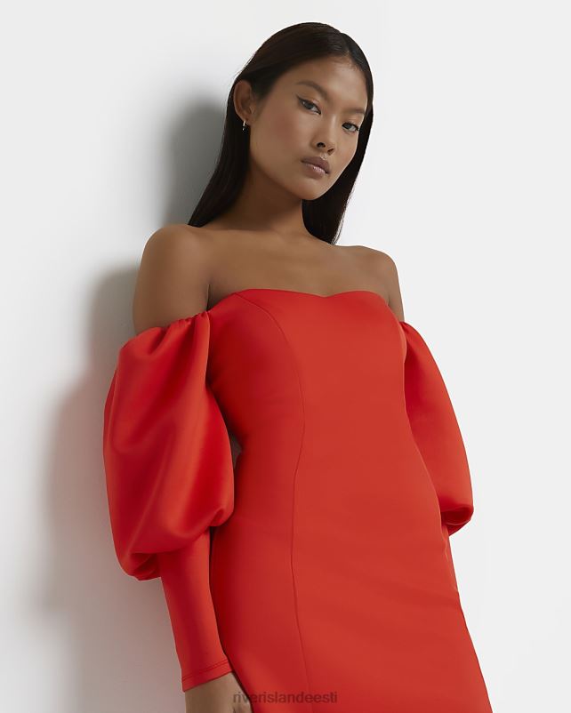 kehakate punane naised River Island väike bardot minikleit 44TLL5323