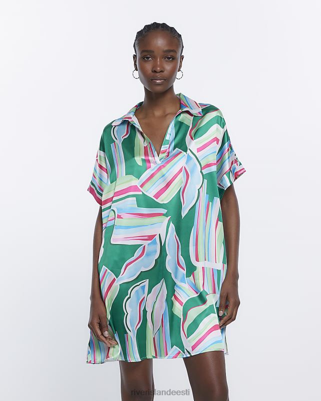 kehakate roheline naised River Island abstraktse trükiga minisärkkleit 44TLL1503