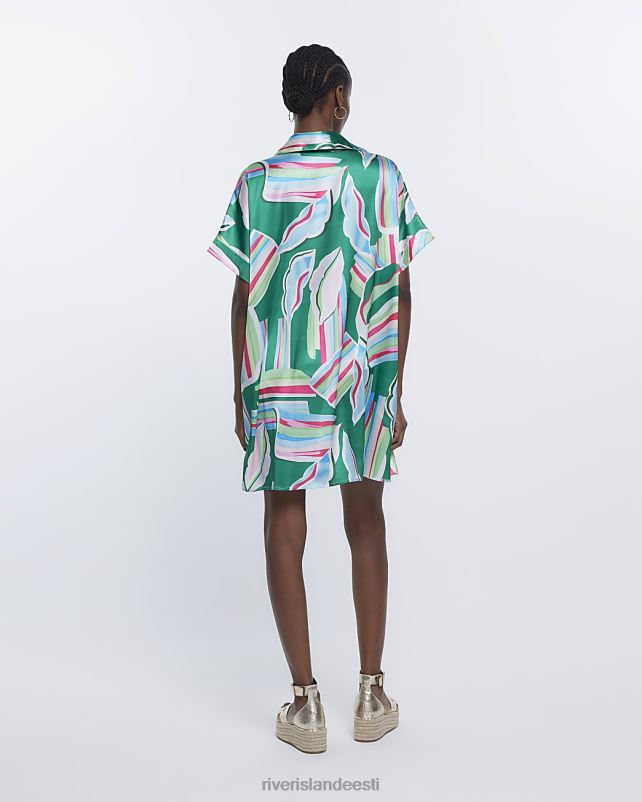 kehakate roheline naised River Island abstraktse trükiga minisärkkleit 44TLL1503