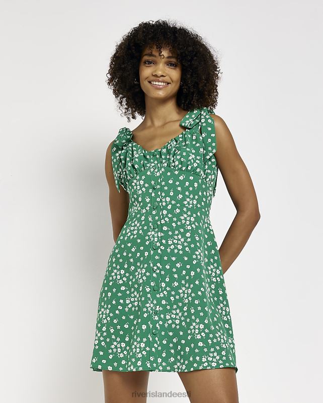 kehakate roheline naised River Island lilleline minikleit 44TLL2172