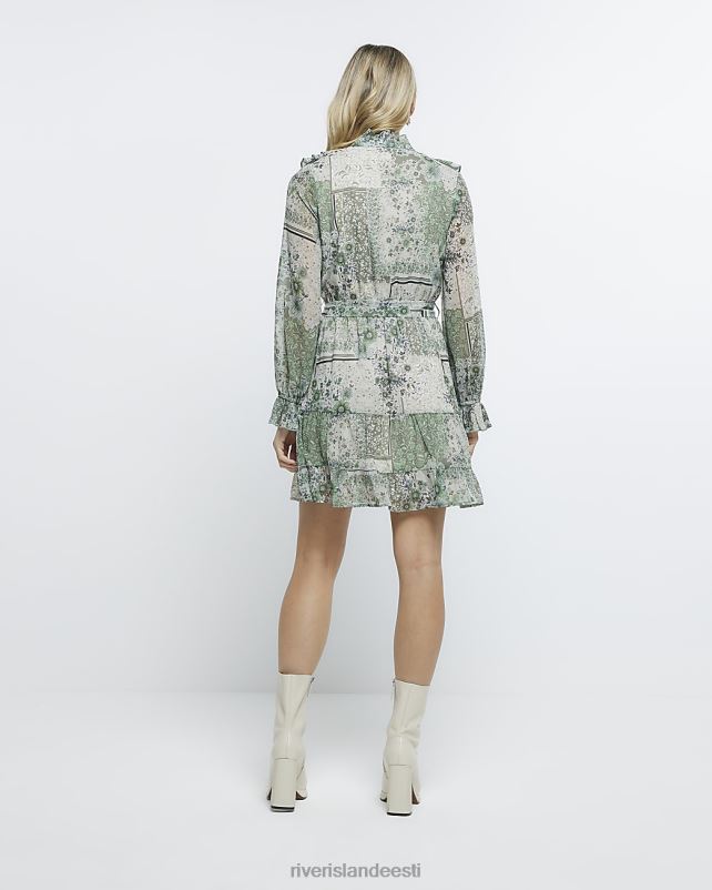 kehakate roheline naised River Island lilleline sats minisärkkleit 44TLL1857