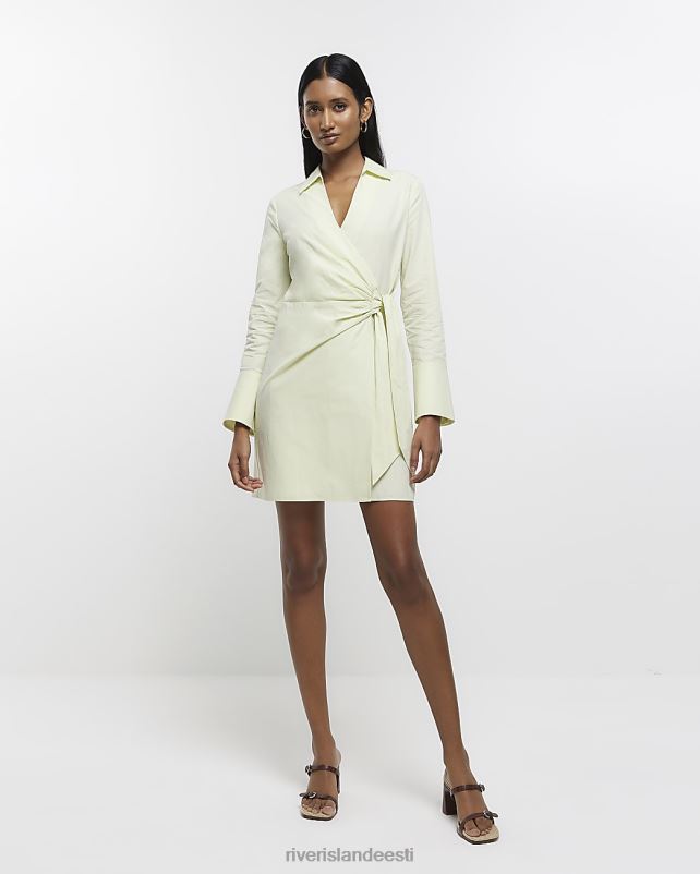 kehakate roheline naised River Island lips piht wrap mini särk kleit 44TLL4518