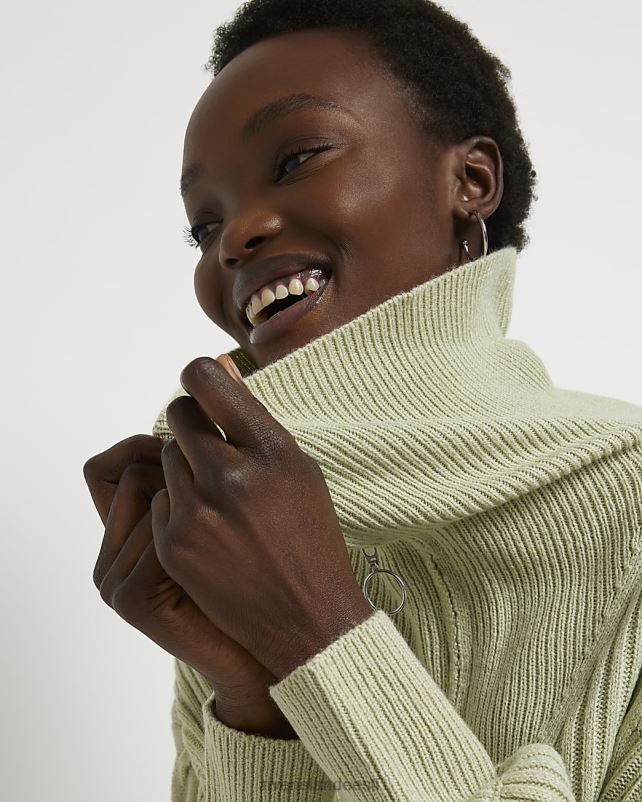 kehakate roheline naised River Island poollukuga minikleit 44TLL1838