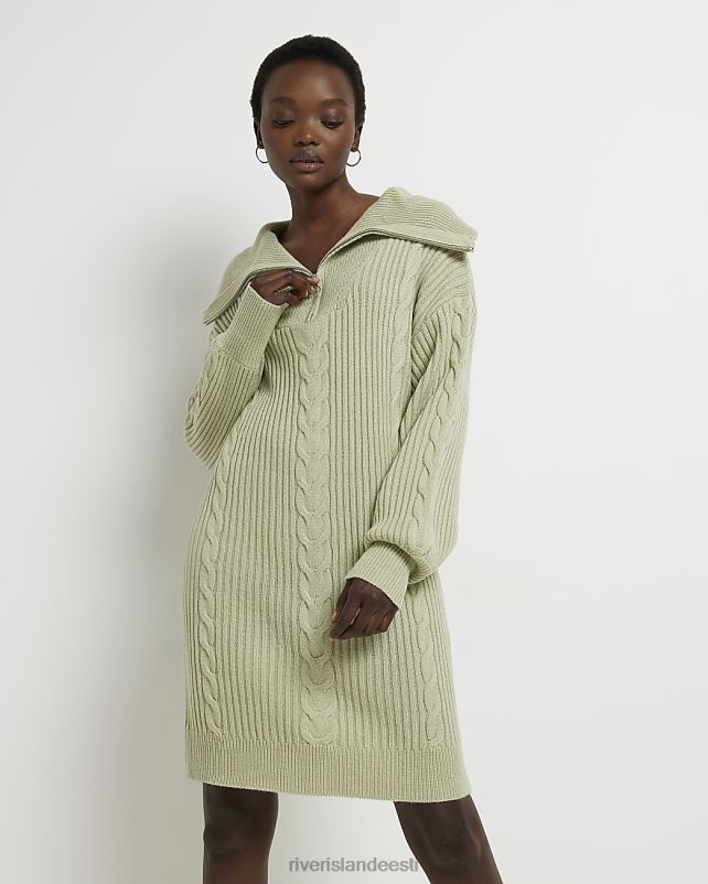 kehakate roheline naised River Island poollukuga minikleit 44TLL1838