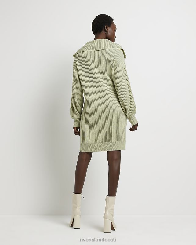 kehakate roheline naised River Island poollukuga minikleit 44TLL1838