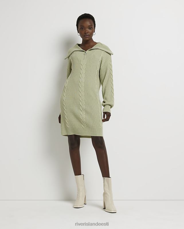 kehakate roheline naised River Island poollukuga minikleit 44TLL1838