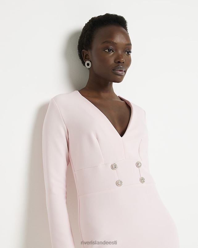 kehakate roosa naised River Island bodycon mini kleit 44TLL378