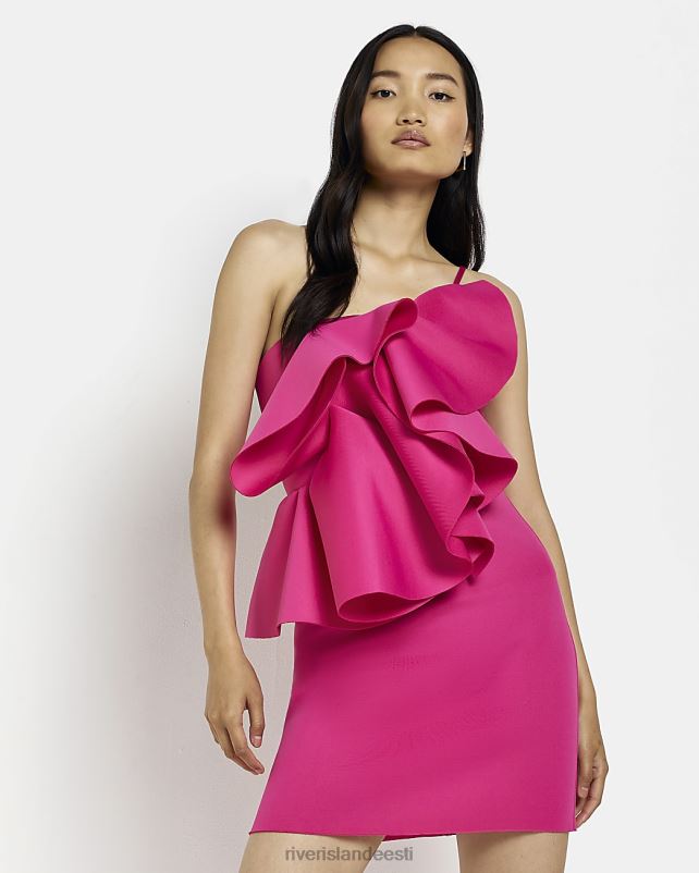 kehakate roosa naised River Island minikleit ühe õlaga 44TLL2055