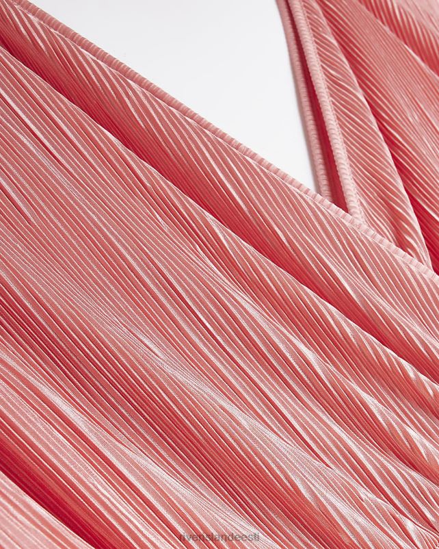 kehakate roosa naised River Island pluss plisse minikleit 44TLL5201