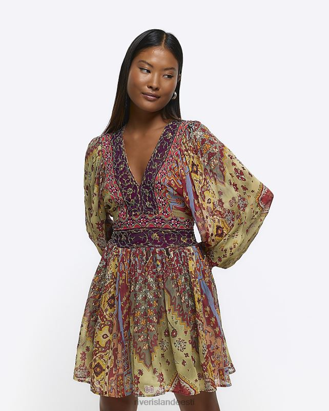 kehakate roosa naised River Island väike kaunistusega minikleit 44TLL5251