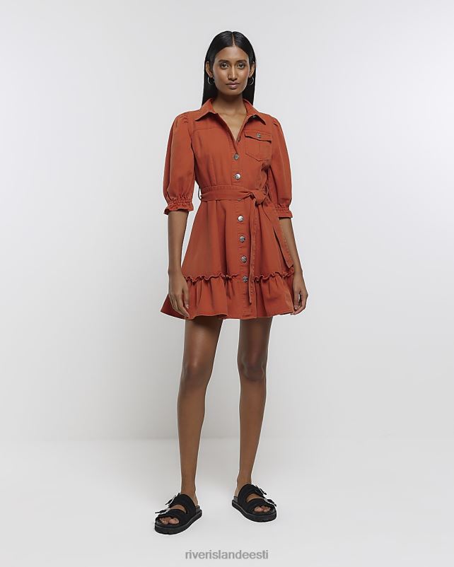 kehakate rooste naised River Island denim minikleit 44TLL4711