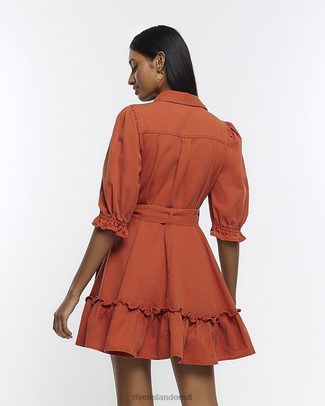 kehakate rooste naised River Island denim minikleit 44TLL4711