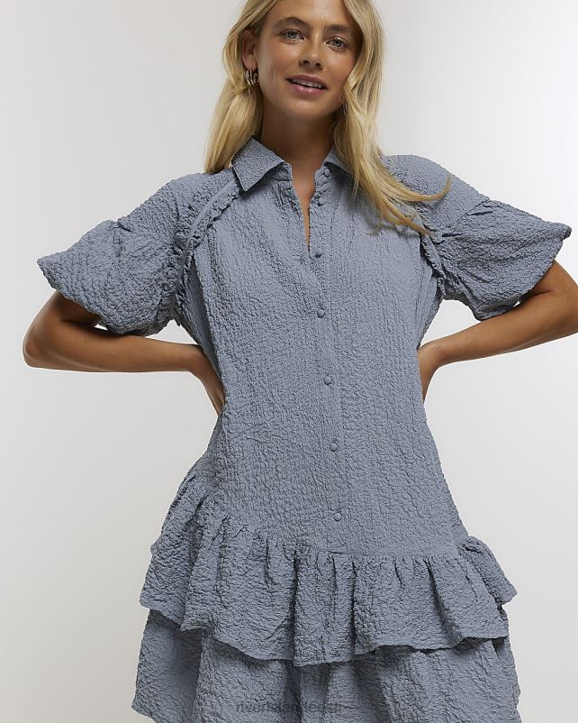 kehakate sinine naised River Island astmeline minisärkkleit 44TLL316