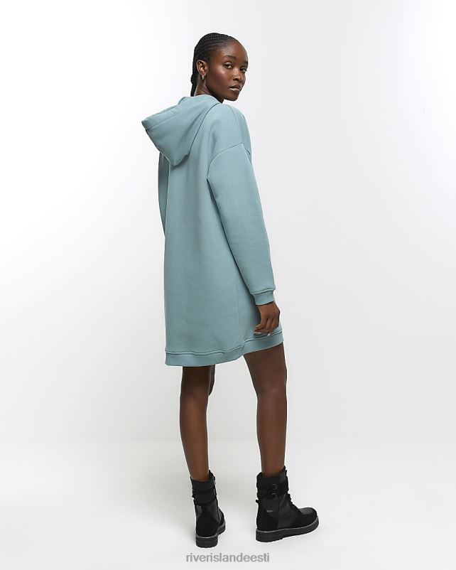 kehakate sinine naised River Island kapuutsiga dressipluus minikleit 44TLL4016